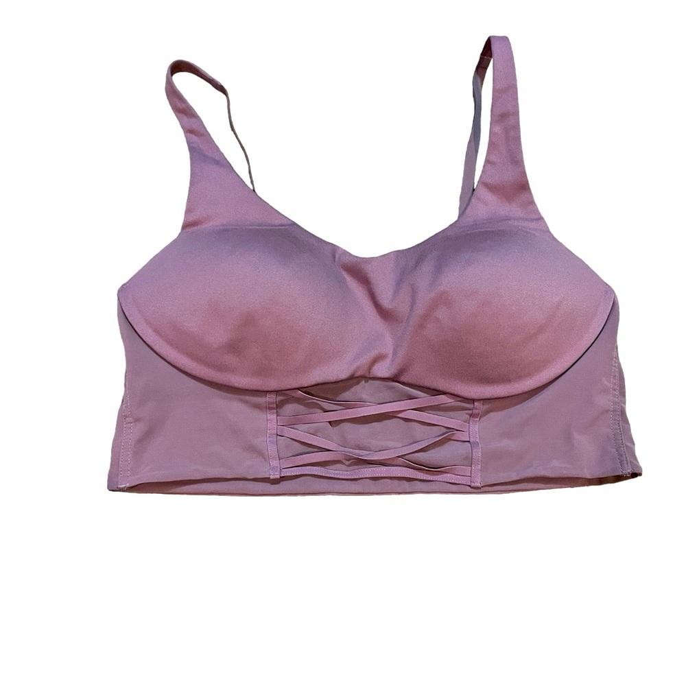 Lightweight by Victoria's Secret purple 36C bra with lattice detail front EUC